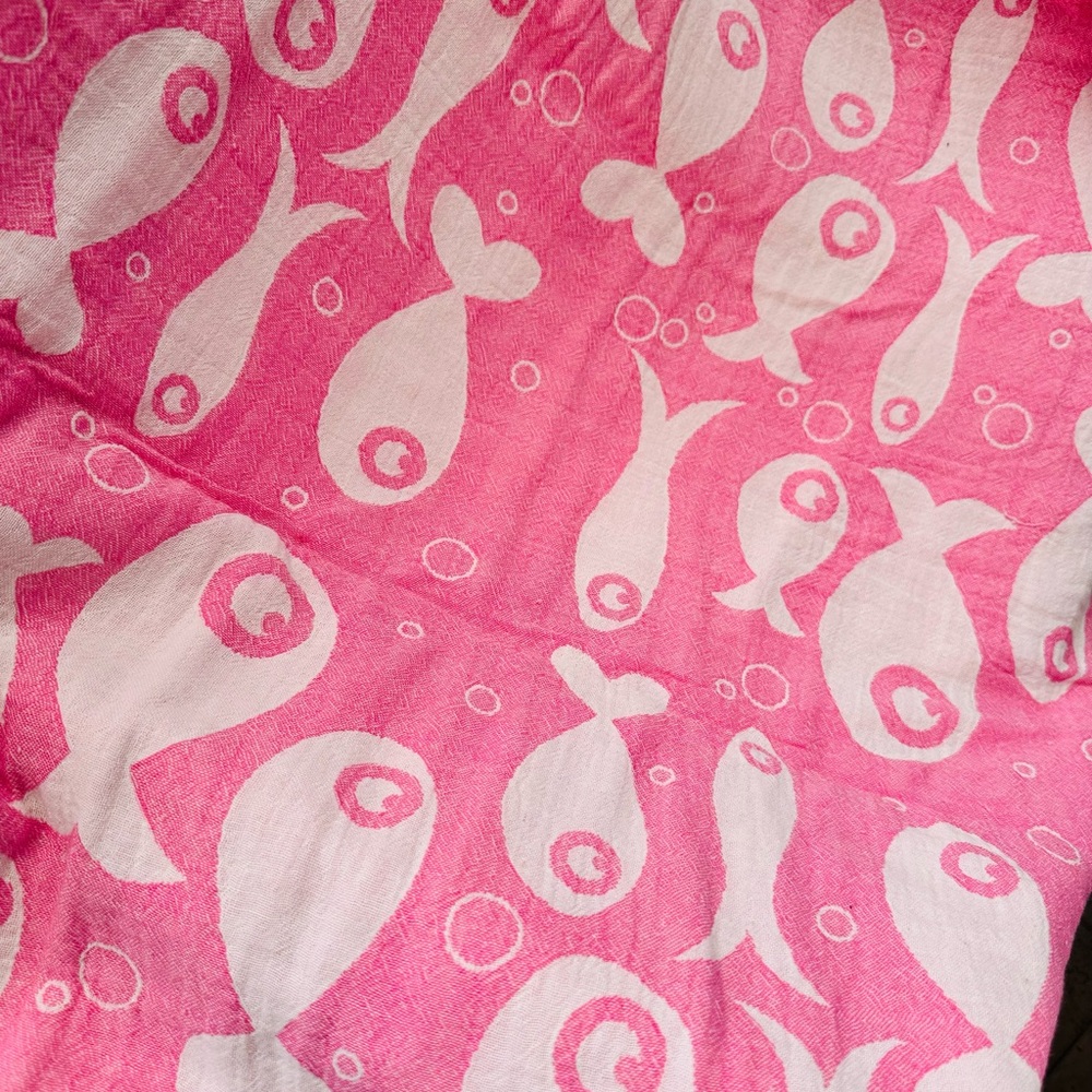 ✨✨HP✨✨Towel | Fish Patterned Limited Edition Turkish CottonTowel, Candy pink